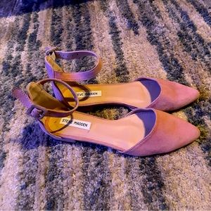 EUC Steve Madden Suede Pink Flats